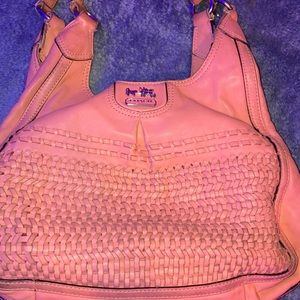 Coach, medium, pink leather